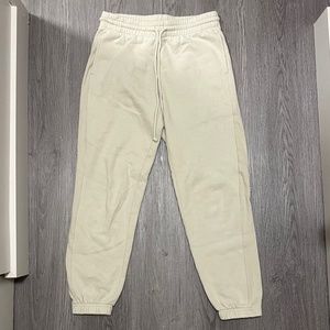 Aritzia TNA Cozy Fleece Boyfriend Sweatpant Light Green Colour Size Small